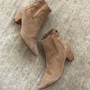 Sam Edelman Karlee Ankle Boot Suede Tan Sz 8